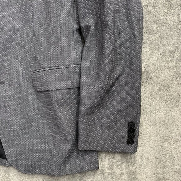 Boss Hugo Blazer Jacket Mens 40 R Jefferey Simmons182 Lanificio Di Tollegno Gray - Picture 6 of 15